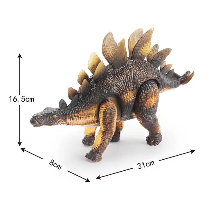 Electric Walking Stegosaurus Toy - Interactive Plastic Dinosaur for Kids