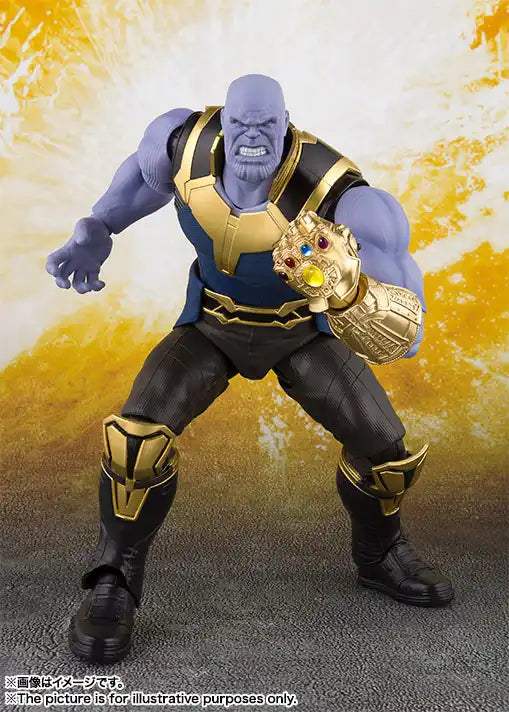 Fully Articulated SHF Comics Thanos Action Figure - Premium PVC Model for Kids and Collectors