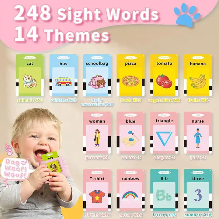 Kid Educational Preschool Words Animals - Electronic Flash Cards Machine Learning Toys