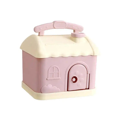 New Small House Shape Piggy Bank | Children?s Coin Bank with Lock | Classic Toy