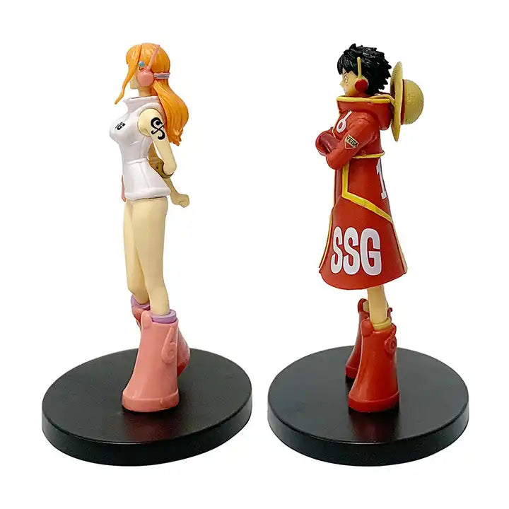 16CM 1 Piece Luffy Nami Figurine Model Ornaments - PVC Anime Figure 2024 New Manga Luffy Figura Anime Statue Toy Doll