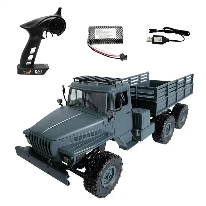 Model MN88S MN-88S 1/12 4WD 2.4G Radio Control Car - Army Green 6-Wheel 6x6 Crawler Semi Vehicle