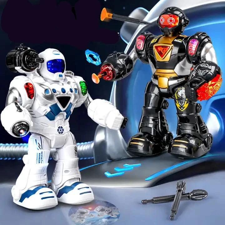 Walking Robot Toy with Lights, Music, and Projection - Interactive Electric Robot for Kids