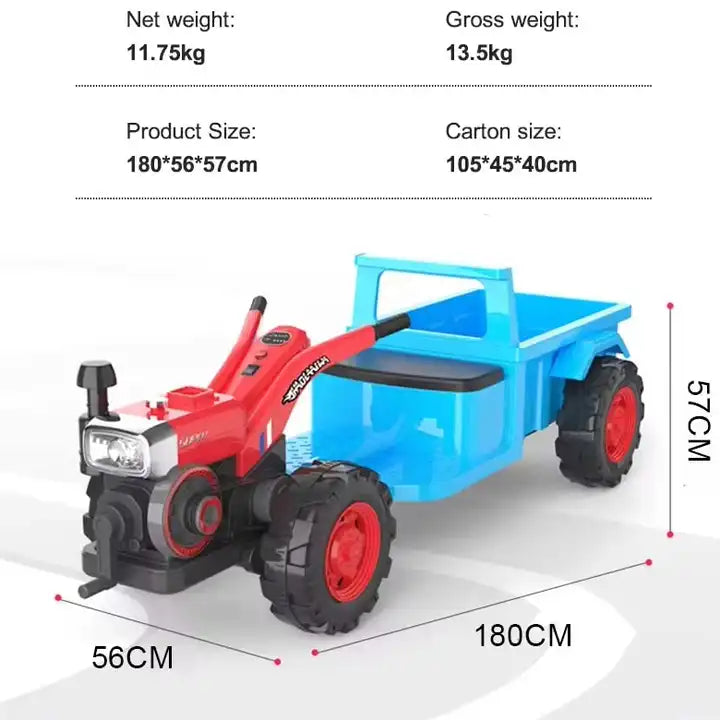 Kids Pedal Ride-On Tractor with Trailer