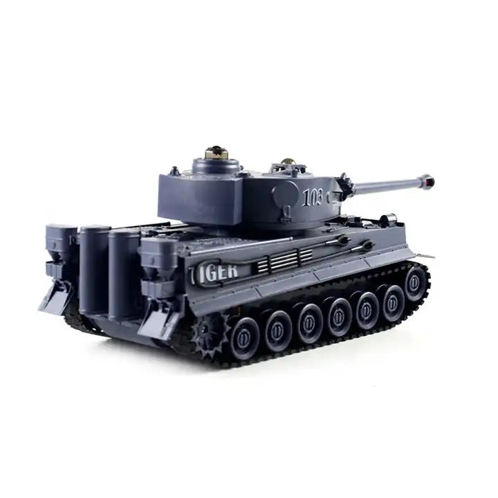 German Tiger RC Tank Model - 1:28 Scale Infrared 9-Channel RC Tank with Lights and Music