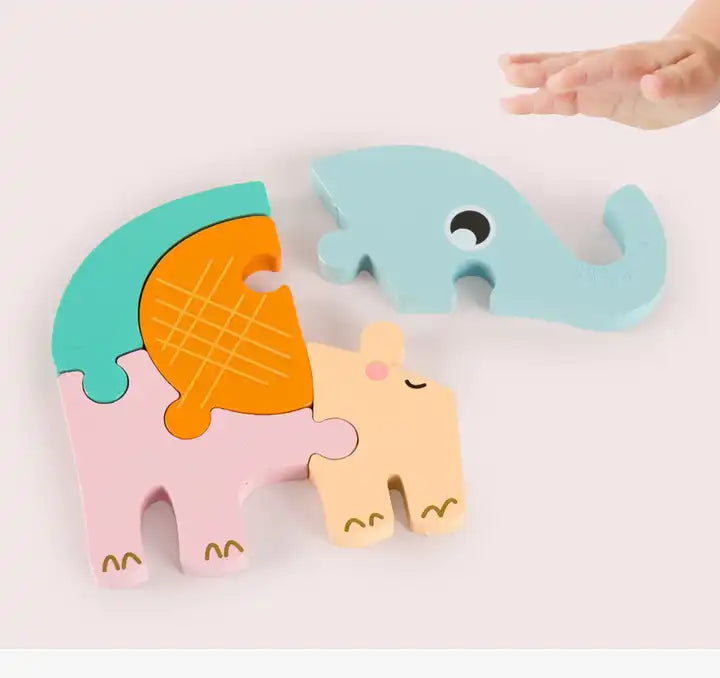 24-Piece Wooden Jigsaw Puzzle for Kids | Montessori Educational Cartoon Puzzle Toy for Boys & Girls | Ideal Gift for Toddlers