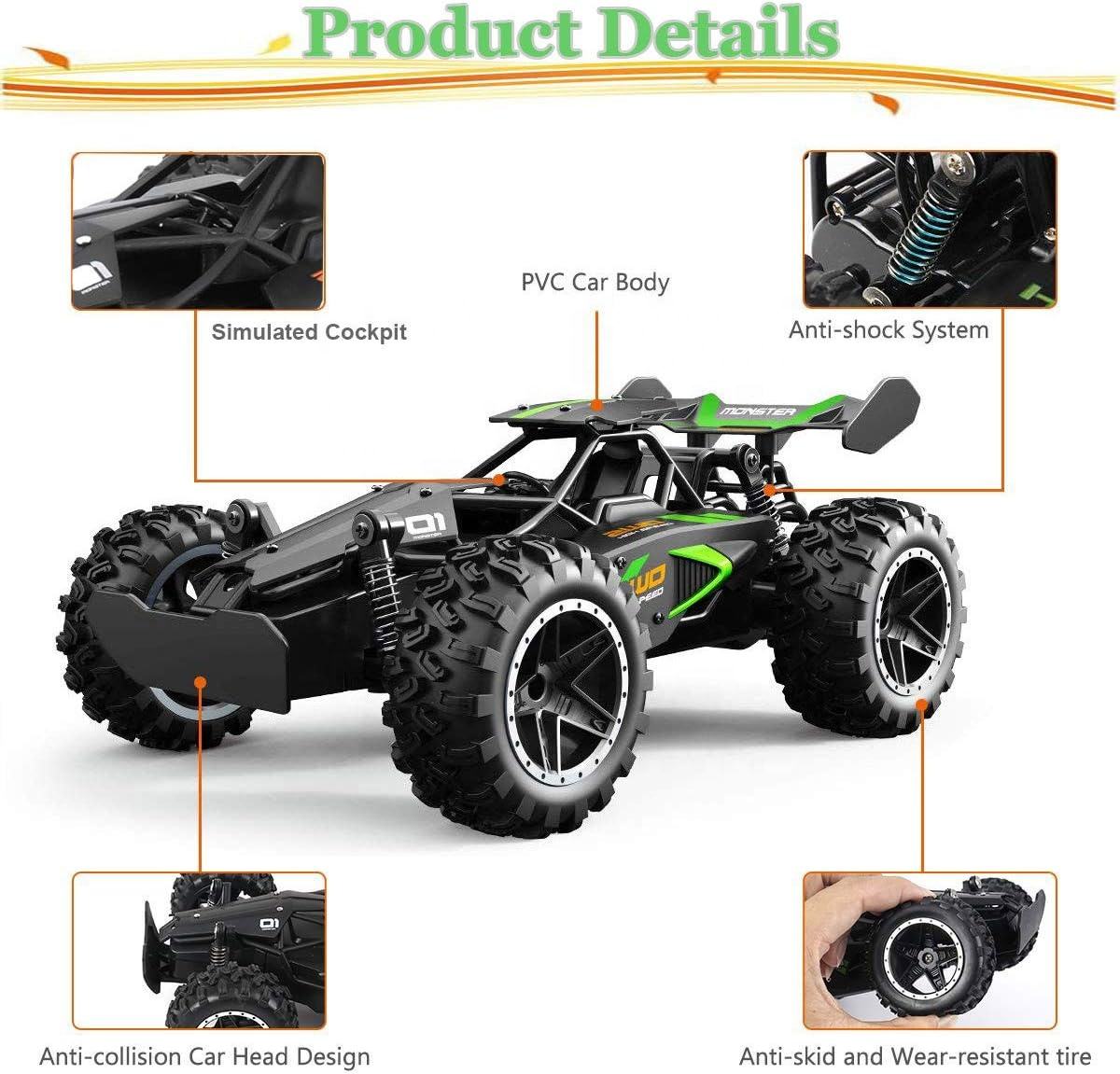 2.4GHz High-Speed 2WD Electric Rock Climber Buggy – Remote Control Truck for Kids, 15KM/H Racing Toy for Boys