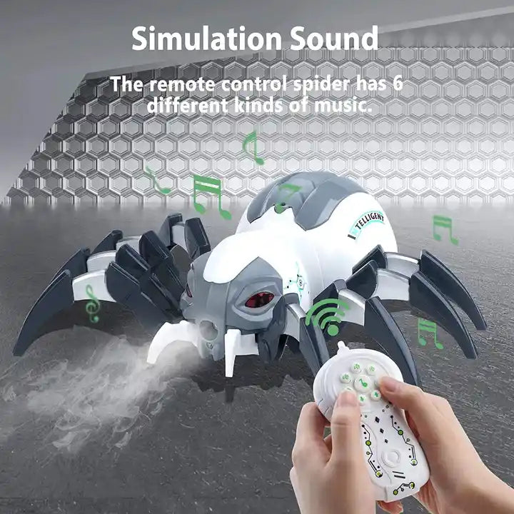 Realistic RC Spider Toy - Remote Control Robot with Spray, Light, and Music