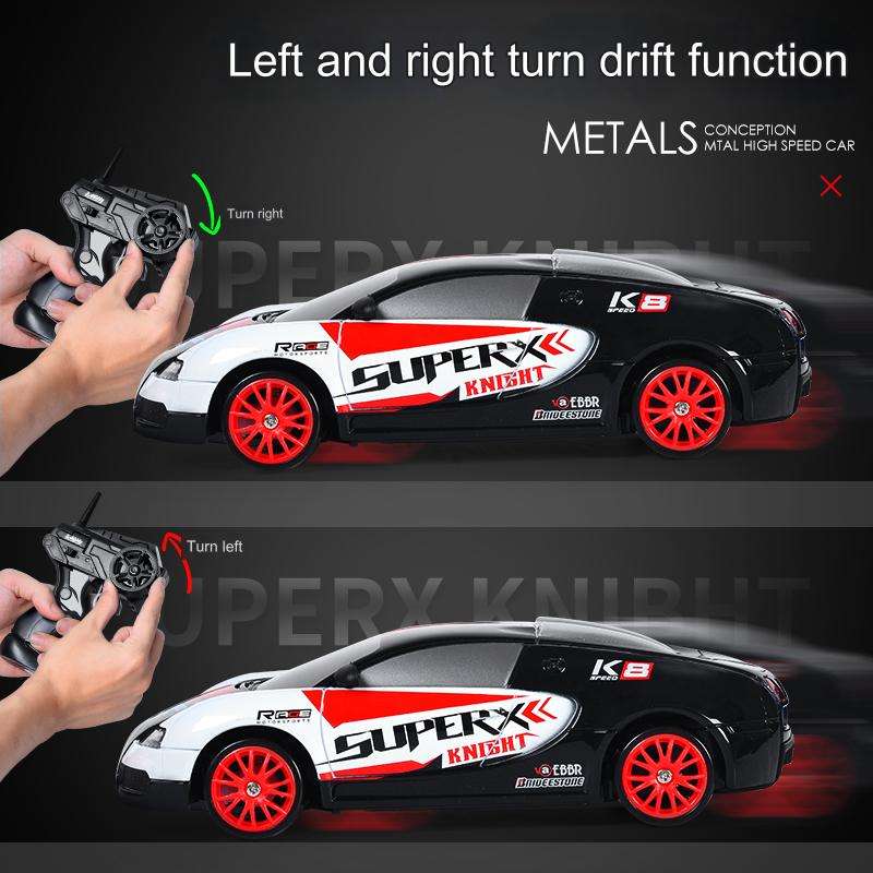 High-Speed Racing RC Car 2.4GHz Remote Control Drifting Car with LED Lights for Kids