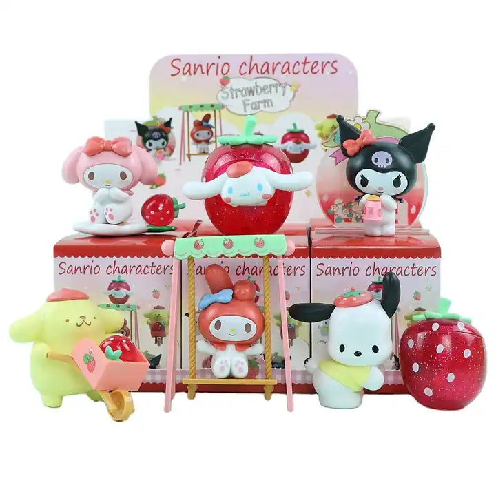 6pcs per Set Hot Blind Box Sanrios PVC Model Figure My Melody Cartoon Kuromi Mystery Box Cinnamoroll Surprise Gift Figure Toys