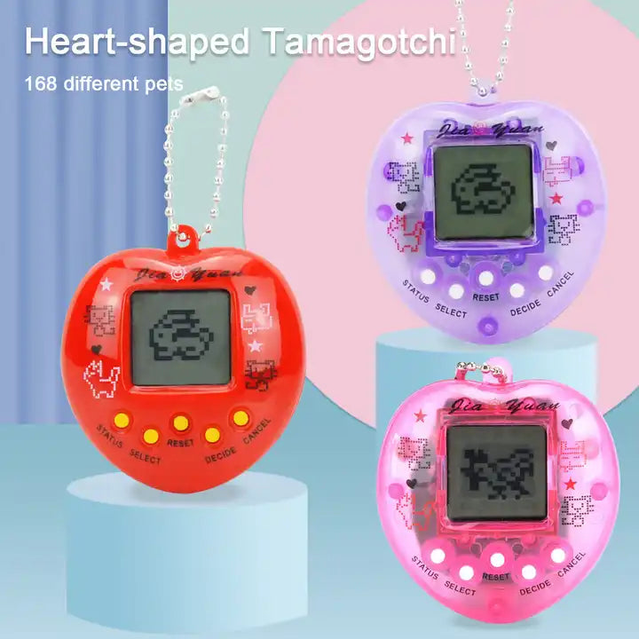 Tamagotchi Virtual Pets | 168 Animals Egg Digital Game | Plastic Peach Heart Machine Toy