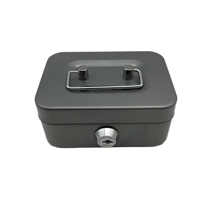 New Creative Handheld Metal Money Box | Small Drop Box for Cash Deposit | Secure Key Lock Storage