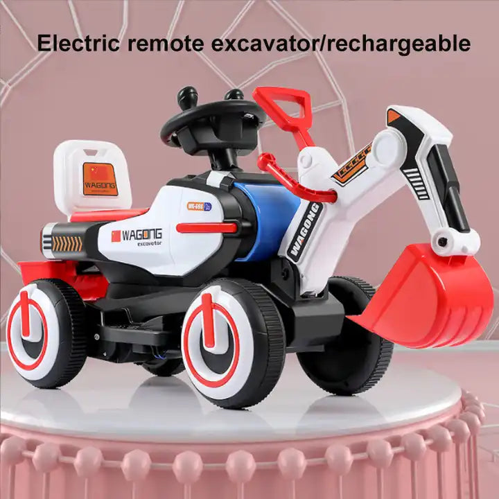 12V Rechargeable Kids Ride-On Cars - Electric Tractor and Excavator Toys for Active Play