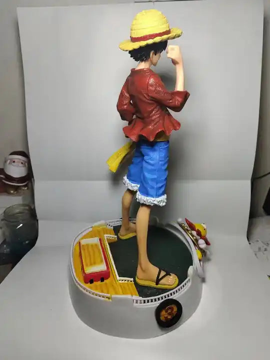 50CM Large Size Manga Figurine - 1 PIECE Thousand Sunny Luffy Straw Hat Collection Model Toy - PVC Anime Figure for Adults