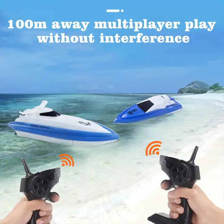 Custom 2.4GHz High-Speed Remote Control Speedboat – Rechargeable Electric Boat Toy