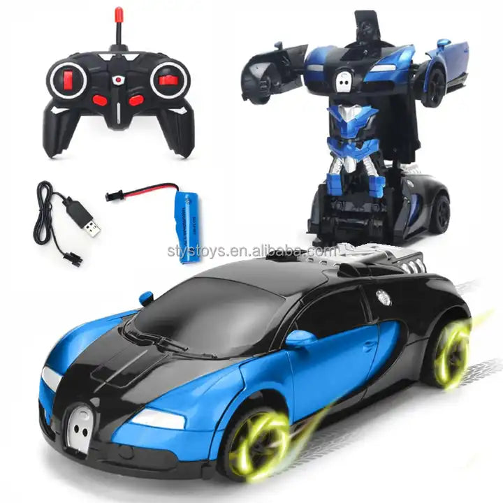 Transform Robot RC Toy Car - 1:18 Scale One-Button Deformation Racing Car