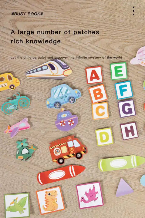 Quiet Sticker Book – Reusable Montessori Busy Book for Early Education and Enlightenment Toys