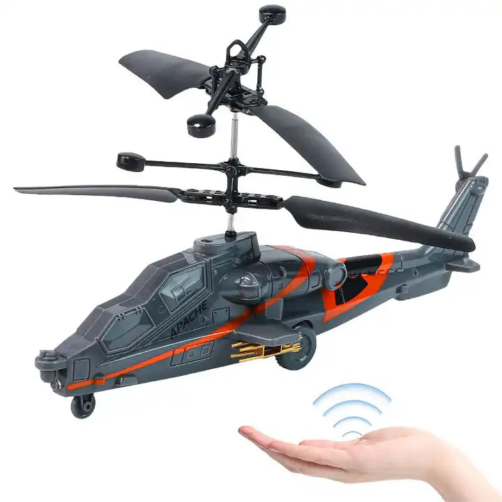 High-performance RC helicopter in flight; keywords: RC helicopters for beginners, best RC helicopters 2024, remote control helicopters with camera, electric RC helicopters, nitro RC helicopters