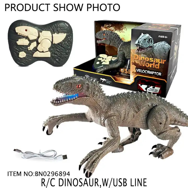 Simulated Walking Remote Control Dinosaur Toy Set - Engaging RC Dinosaur for Kids