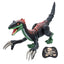 5-Channel Remote Control Velociraptor Dinosaur Toy - Electronic RC Dino with Spray and LED Light Features