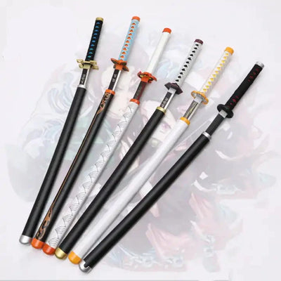 Cosplay Demon Slayer Metal Sword - Large Size Anime Samurai Alloy Toy Sword