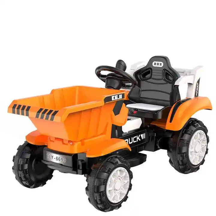 Kids Electric Ride-On Tractor with Music and Remote Control - Fun Outdoor Toy with Tipping Bucket