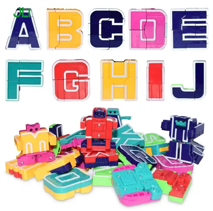 26-Letter Deformation Robot Educational Toy - Creative Learning for Boys