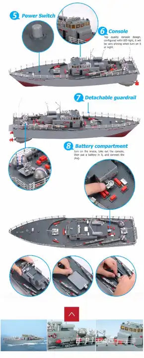 1:115 Scale RC Racing Boat – High Quality Remote Control Speed Ship for Kids and Adults