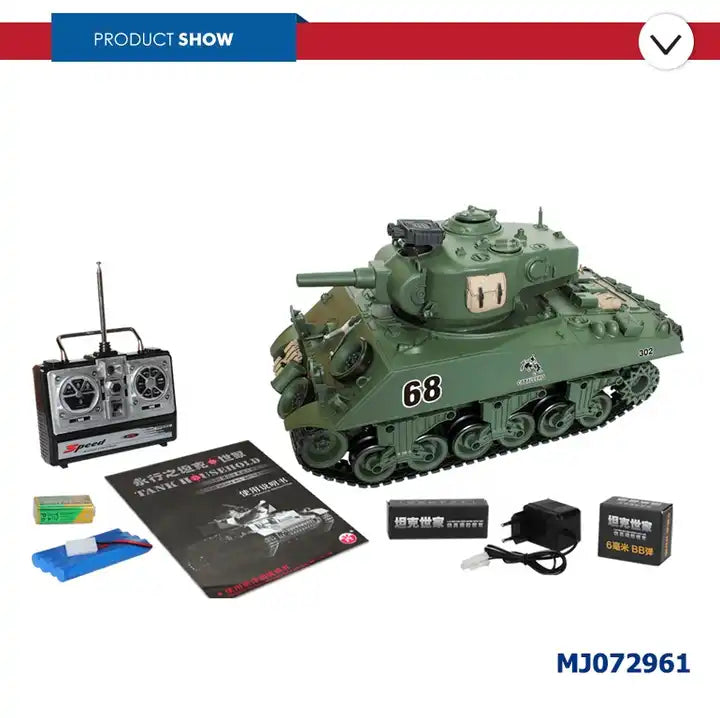 1:20 Scale Remote Control Military Army Tank - Plastic Model with Shooting Feature for Kids