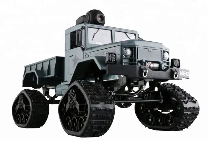 4WD 1/16 Scale Off-Road Military RC Truck - Remote Control Climbing Car with Snow Tires