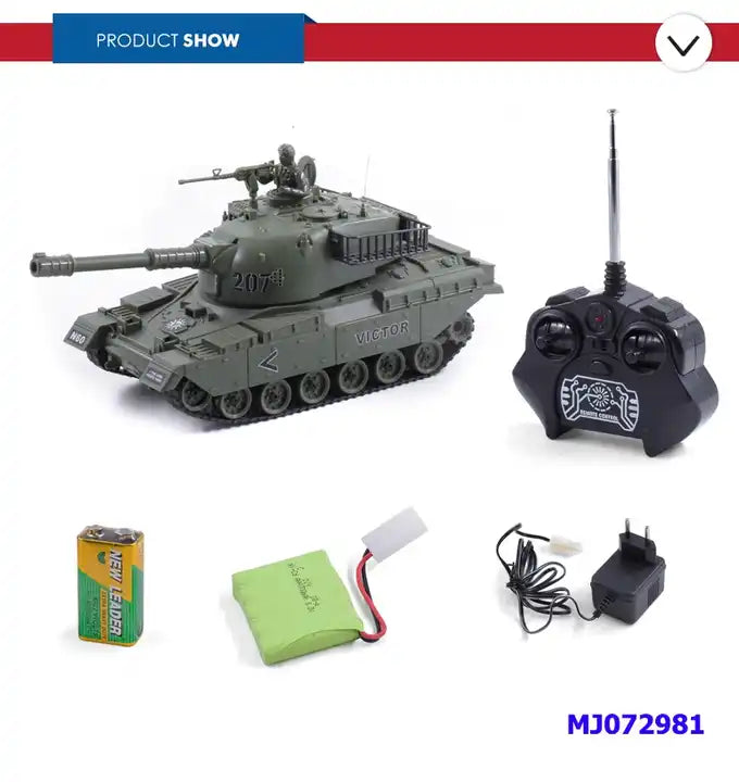 1:24 Remote Control Small Army Tank Toy - 4 Channel Operation