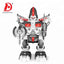 HUADA Design EN71 Remote Control Transformable RC Dinosaur Robot Toys with Sounds & Light