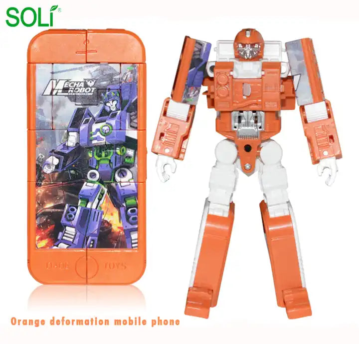 Intelligent Deformation Kid Robot Toy with Mobile Phone Lighting and Story Features