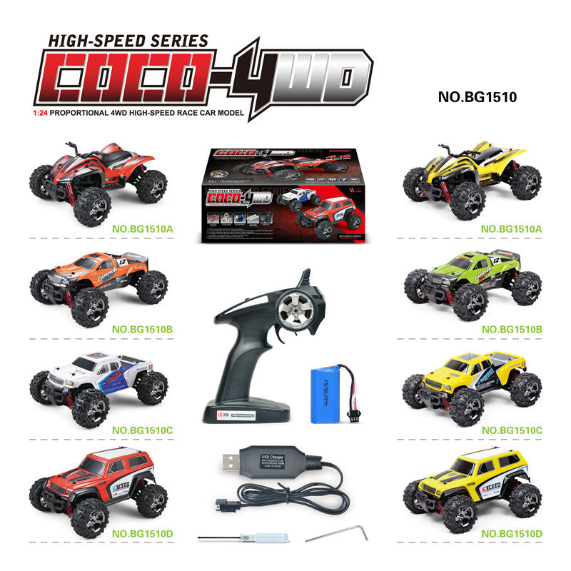 1/24 Mini High-Speed RC Racing Car – 4WD ATV Truck Off-Road Buggy Toy for Kids