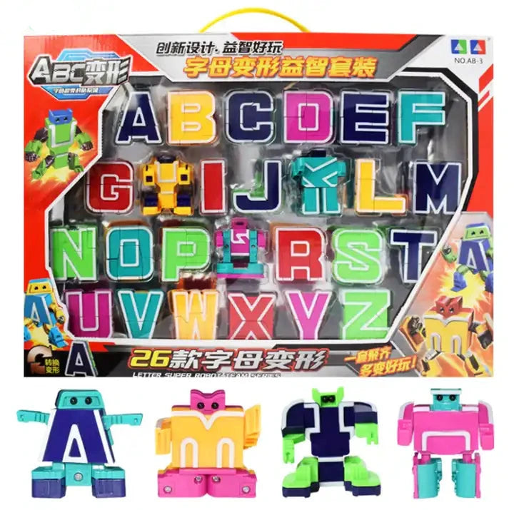 26-Letter Deformation Robot Educational Toy - Creative Learning for Boys