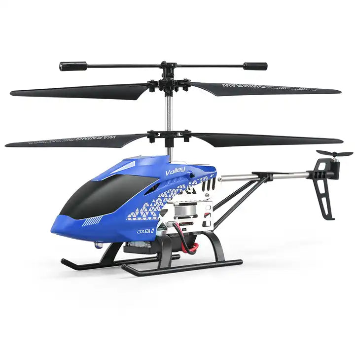 High-performance RC helicopter in flight; keywords: RC helicopters for beginners, best RC helicopters 2024, remote control helicopters with camera, electric RC helicopters, nitro RC helicopters