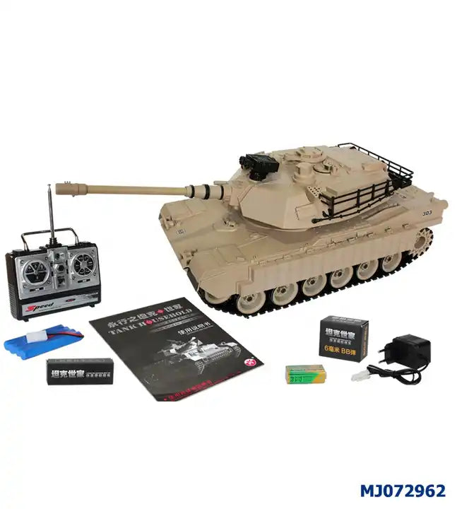 1:20 Scale Remote Control Military Army Tank - Plastic Model with Shooting Feature for Kids