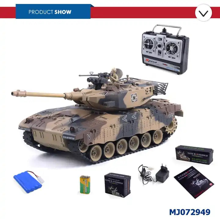 1:20 Military Simulation RC Tank with Bullet-Launching Sound - High-Quality Remote Control War Vehicle