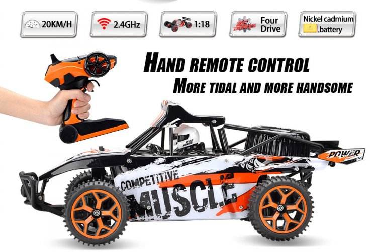 RC Car 333-GS03 X-Knight 1:18 4WD All-Wheel Drive Buggy, 20km/h, 2.4GHz - Ready to Run Toy Car