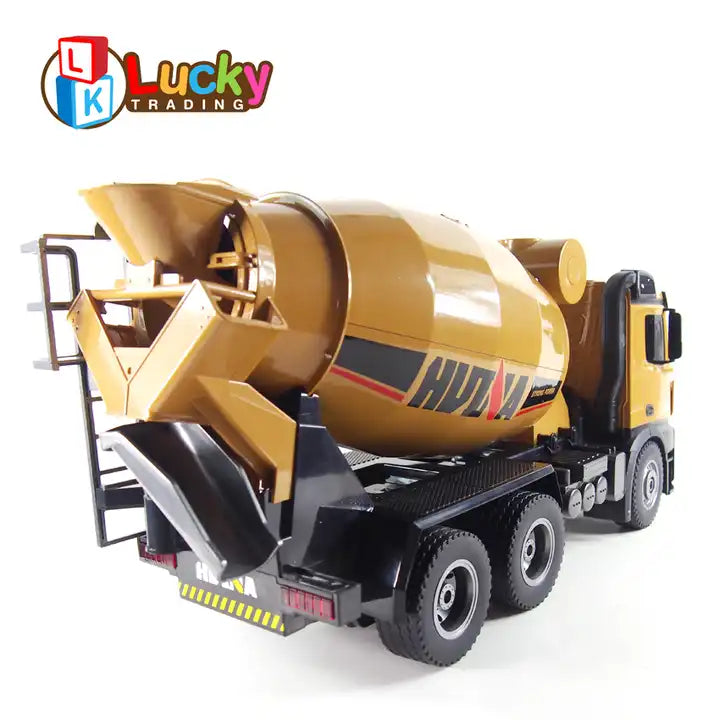 Diecast Cement Mixer RC Concrete Truck Toy for Kids - Interactive Construction Vehicle