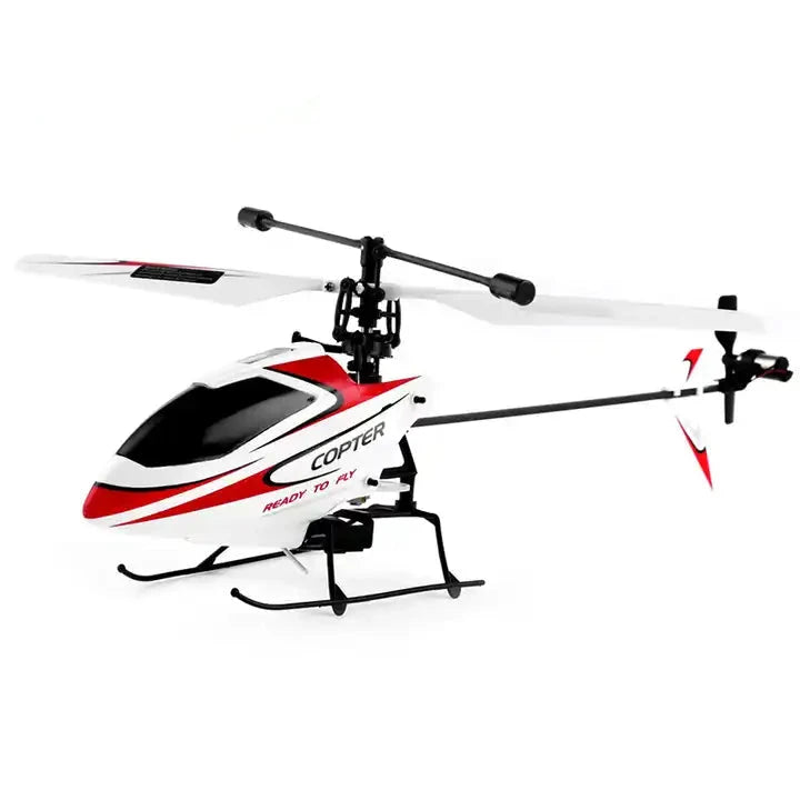 High-performance RC helicopter in flight; keywords: RC helicopters for beginners, best RC helicopters 2024, remote control helicopters with camera, electric RC helicopters, nitro RC helicopters