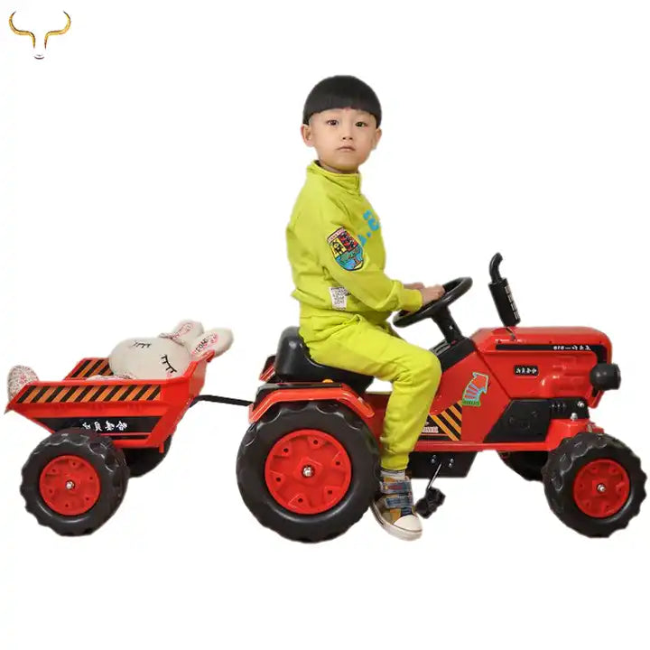 Kids Electric Ride-On Tractor with Remote Control - Mini Pedal Car for Outdoor Adventures