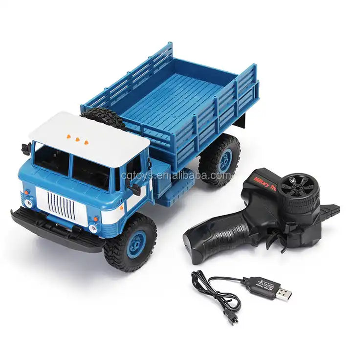 DIY Mini Off-Road RC Military Truck - 1:16 2.4G Crawler Car