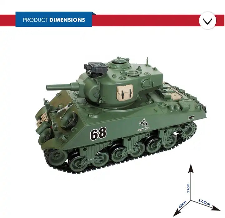 1:20 Scale Remote Control Military Army Tank - Plastic Model with Shooting Feature for Kids