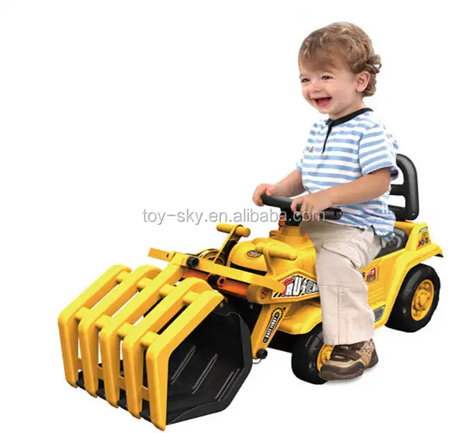 Kids Engineering Ride-On Tractor Stroller - Construction Truck with Wheels for Toddlers