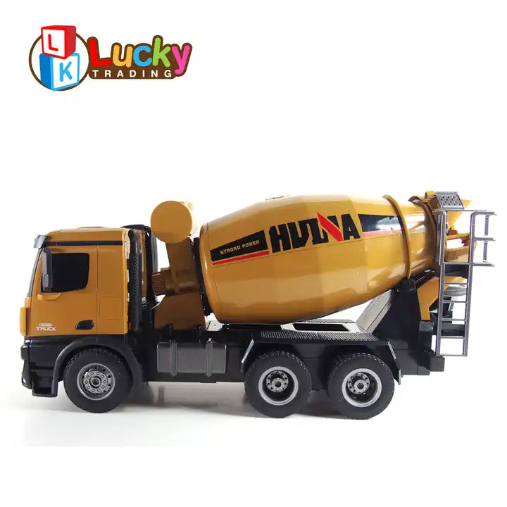 Diecast Cement Mixer RC Concrete Truck Toy for Kids - Interactive Construction Vehicle