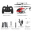 JJRC JX01 RC Helicopter with LED Light - Crash Resistant Copter Toys