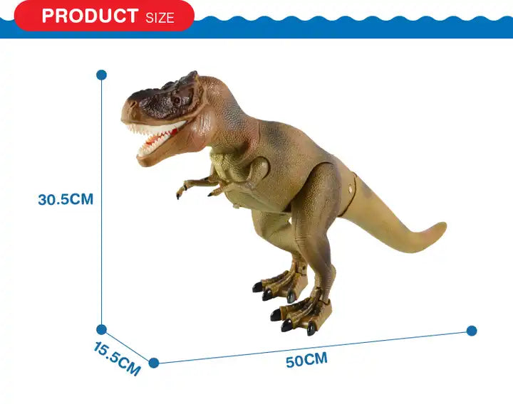 Remote Control Dinosaur Toy with Infrared Gun, Music, and Eco-Friendly Design for Kids Ages 6+