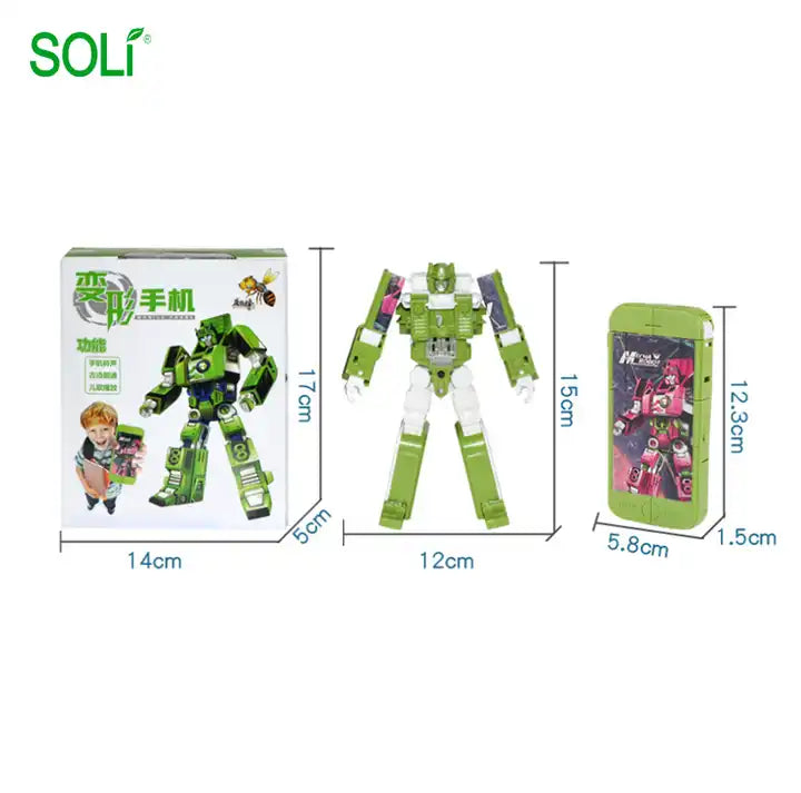 Intelligent Deformation Kid Robot Toy with Mobile Phone Lighting and Story Features