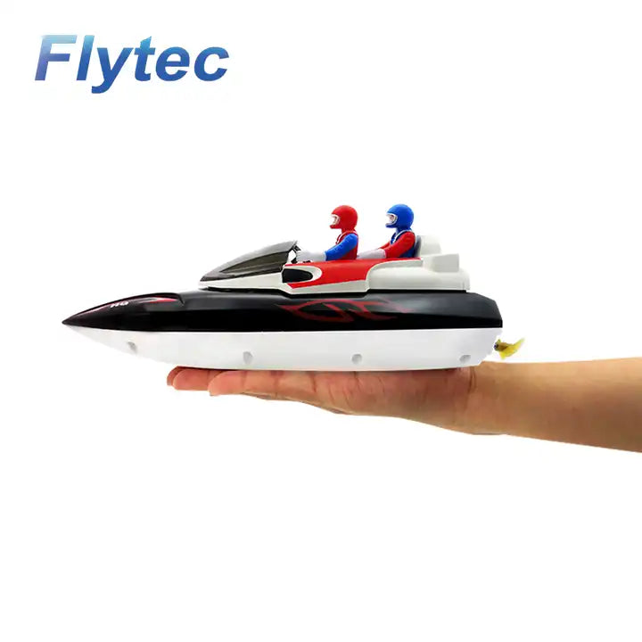 10KM/H Mini RC Boat - Outdoor Remote Control Motor Boat Ship Model in Black